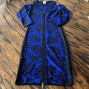 Cache zip front sweater dress